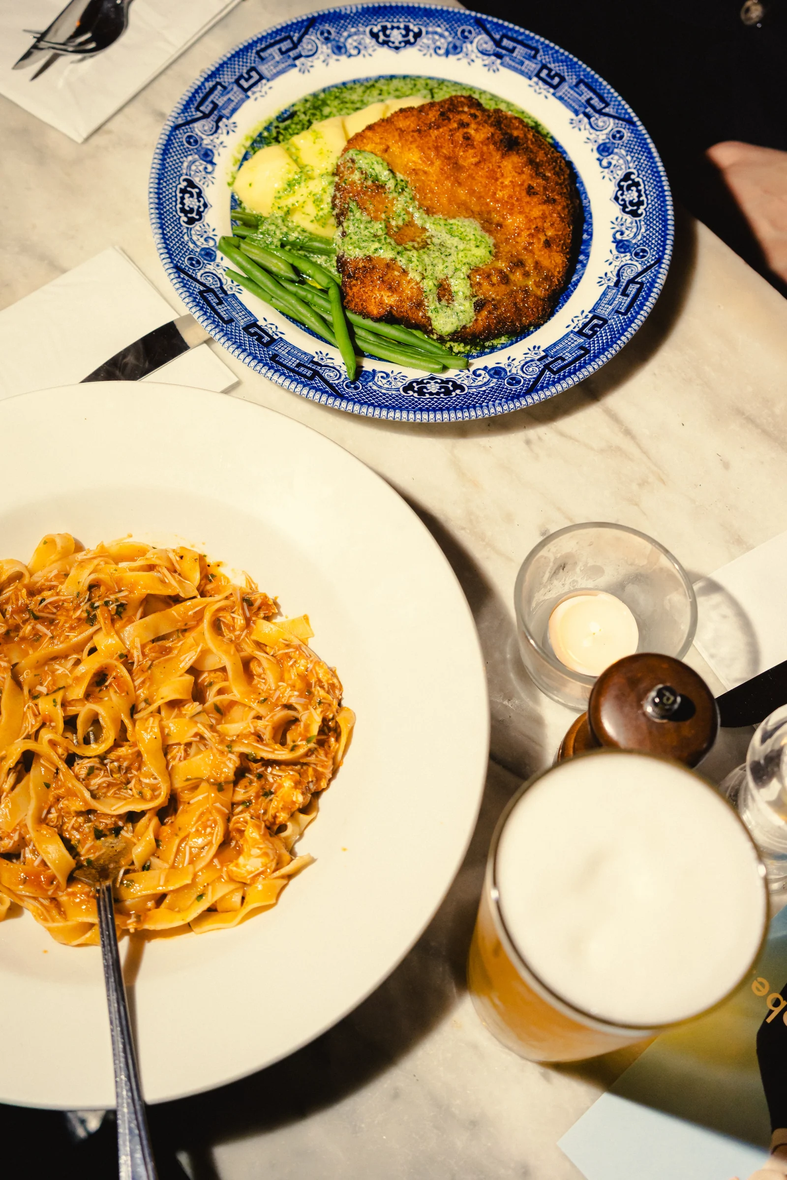 Plates of food served during the A Days March pub takeover